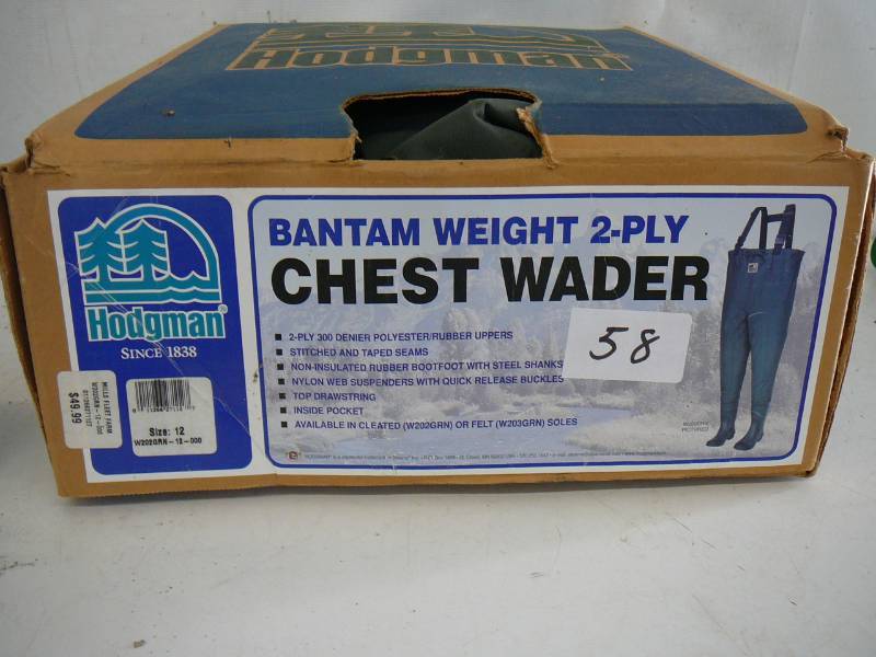 lot 58 image: Hodgman Bantam Weight 2 PLY Chest Waders