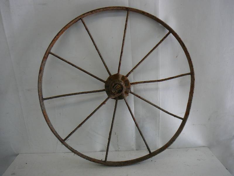 lot 83 image: Vintage Steel Wheel