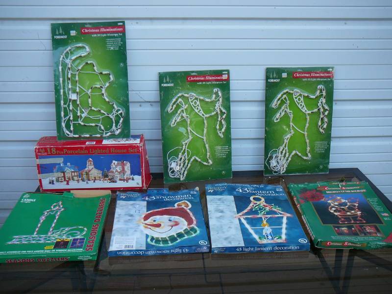 Lot Of Lighted Christmas Window Silhouettes Decorations 18 Piece