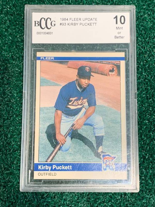 Kirby Puckett Pre Rookie 1984 Fleer Update Card Mint 10