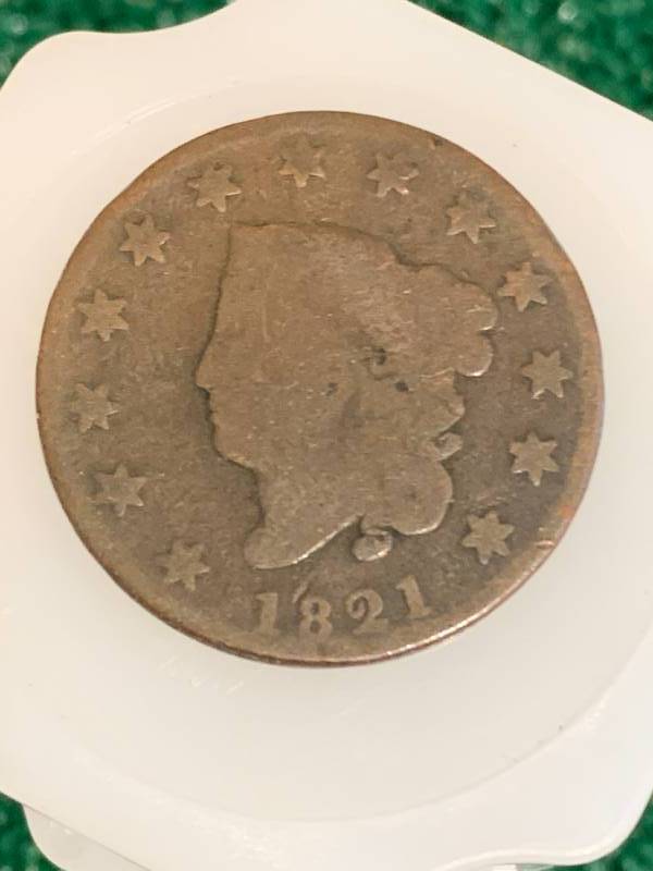 1821 Coronet Large Cent