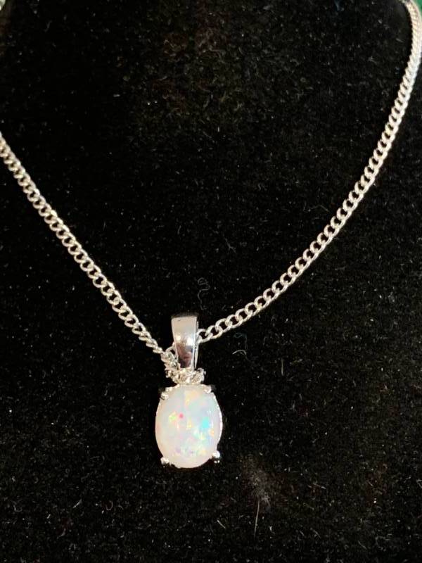 Womens Opal Necklace