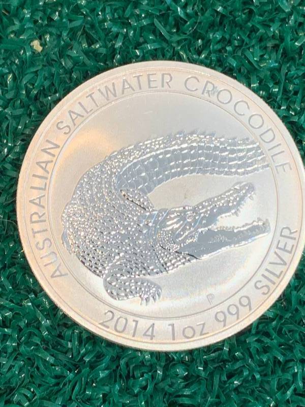 2014 Saltwater Crocodile .999 1oz Silver Coin