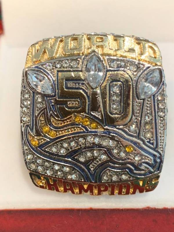 Superbowl 50 Denver Broncos Replica Ring $599 retail
