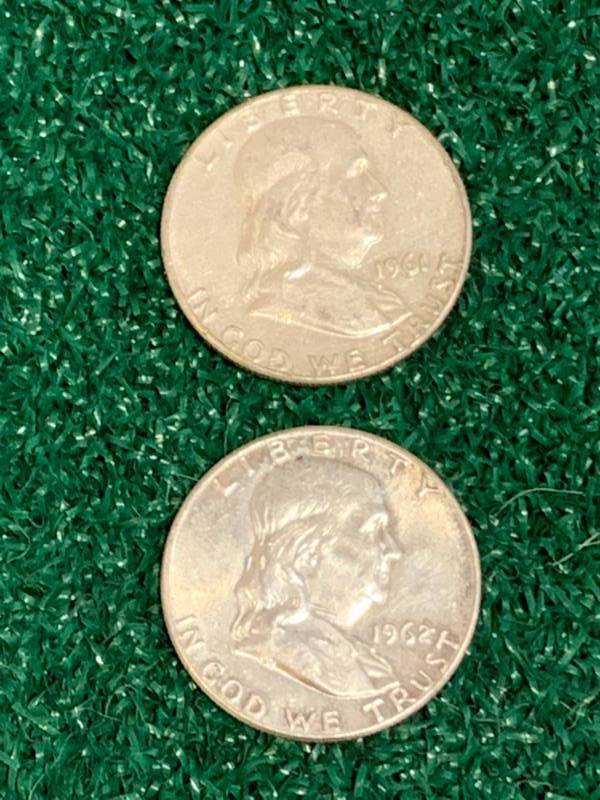 Lot of 2 Franklin Half Dollars