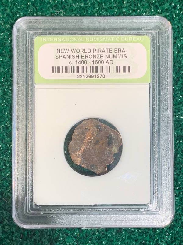Pirate Era Bronze Nummis Coin c.1400-1600 A.D.