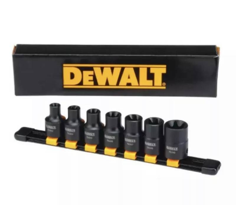 lot 9 image: New DeWalt 7pc 12 Dr. Impact Torx Set $49