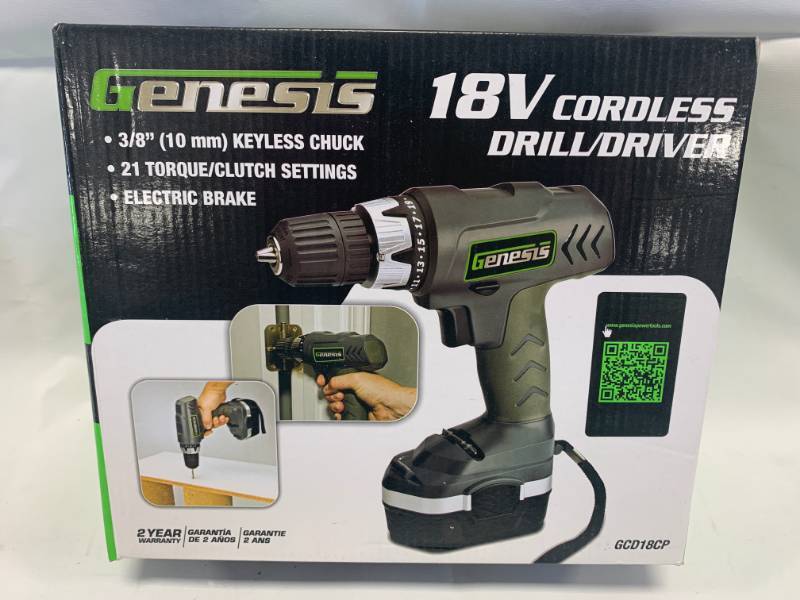 lot 11 image: New Genesis 18 Volt Cordless Drill