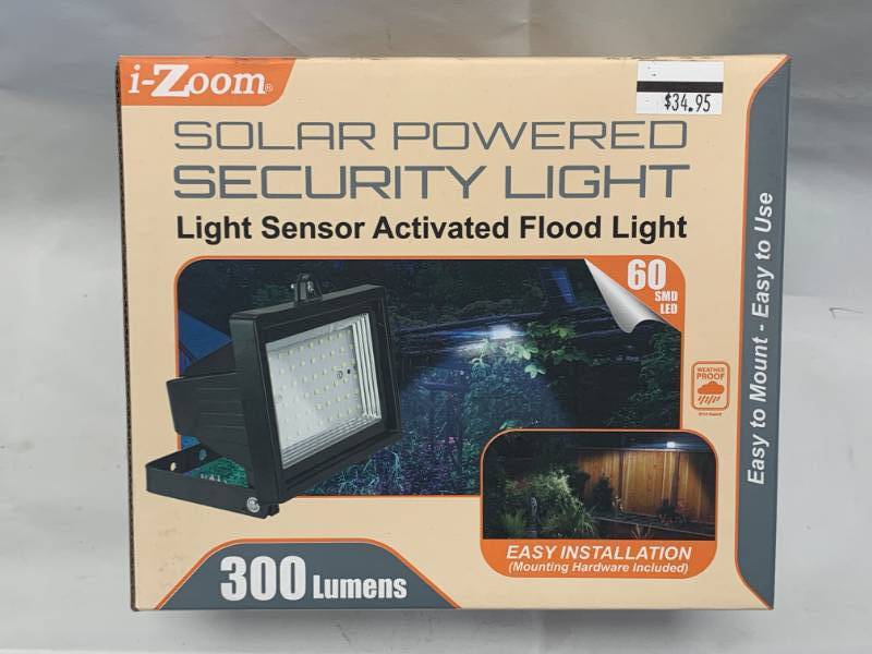 lot 12 image: New Solar Powered Security Flood Light