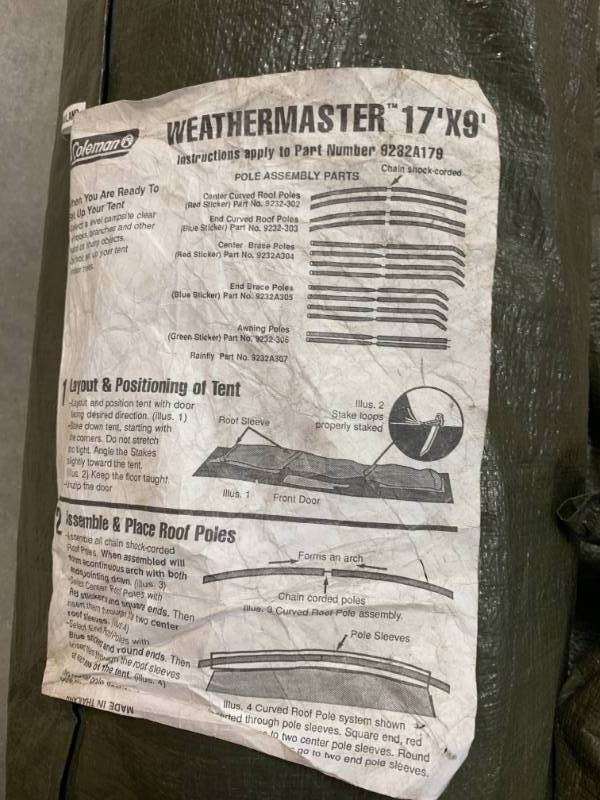 lot 59 image: Coleman Weathermaster 9 x 17 Tent