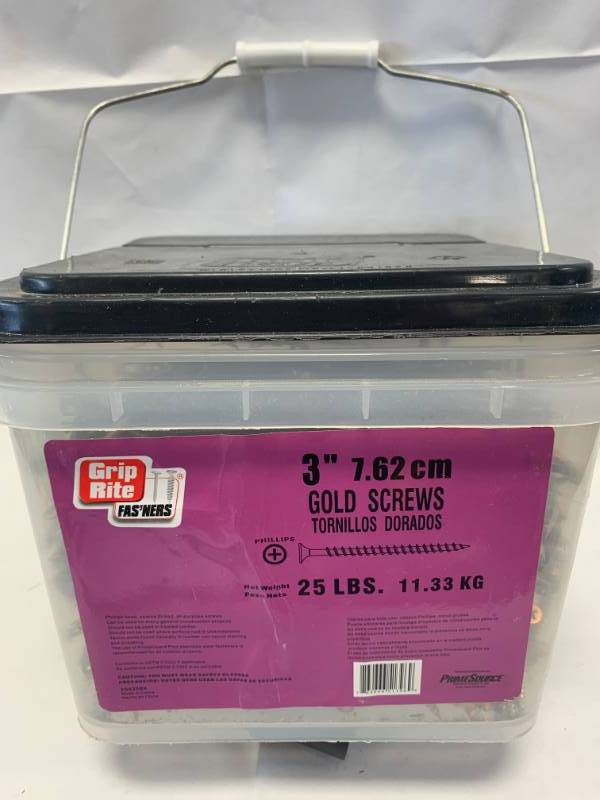 lot 88 image: 3 Grip Rite Screws 25lbs
