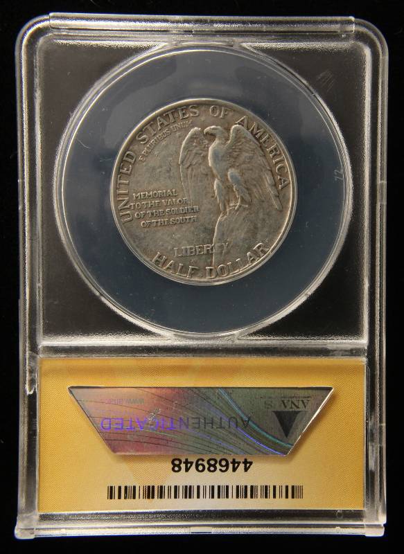 lot 08 image: 1925 STONE MOUNTAIN COMMEMORATIVE US HALF DOLLAR EF40 ANACS