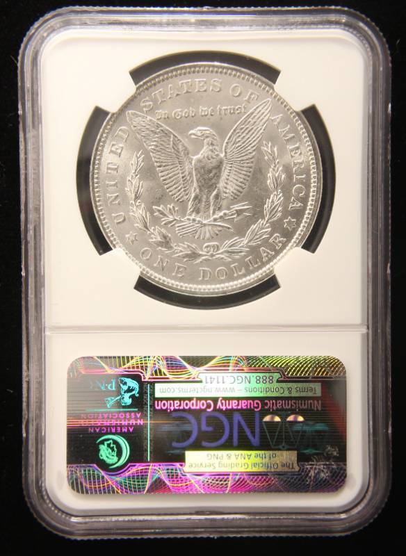lot 10 image: 1921 MORGAN SILVER DOLLAR MS62 NGC