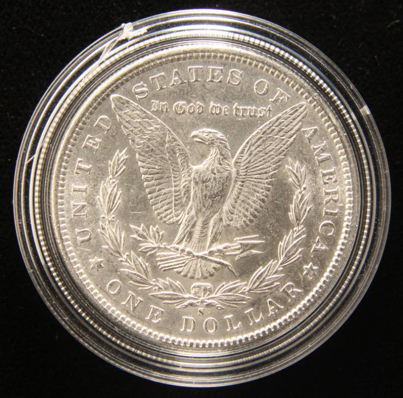lot 17 image: 1891-S MORGAN SILVER DOLLAR IN AIRTITE