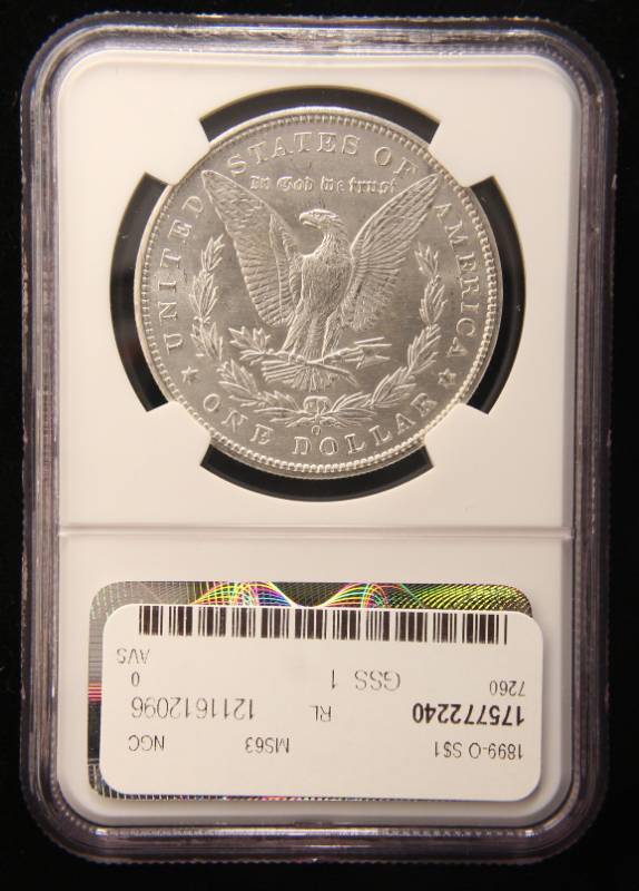 lot 31 image: 1899-O MORGAN SILVER DOLLAR MS63 NGC