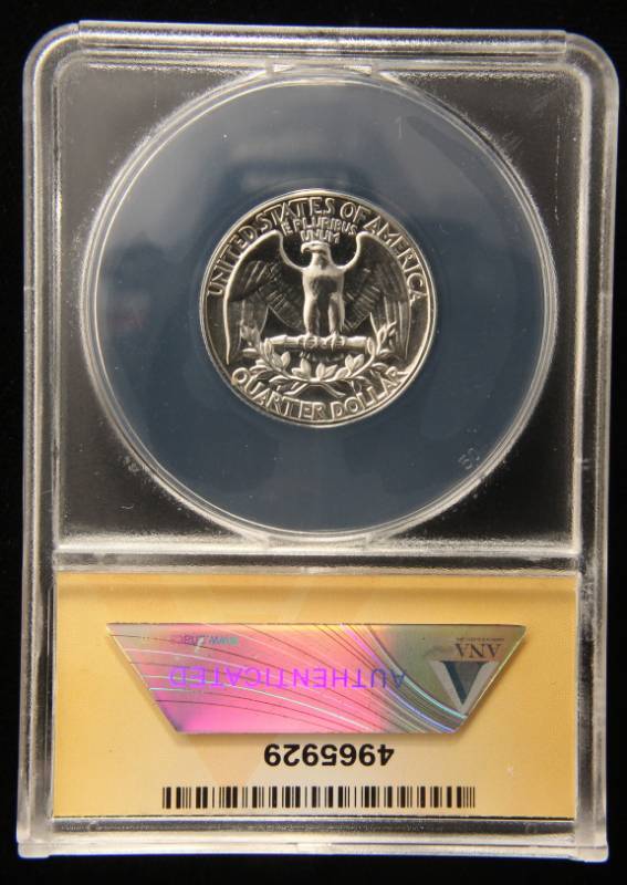 lot 38 image: 1962 PROOF WASHINGTON QUARTER PF67 ANACS