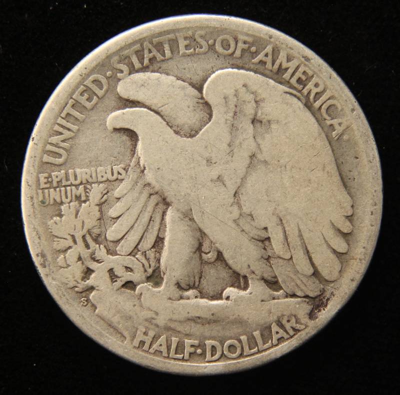 lot 42 image: 1917-S REVERSE WALKING LIBERTY HALF DOLLAR
