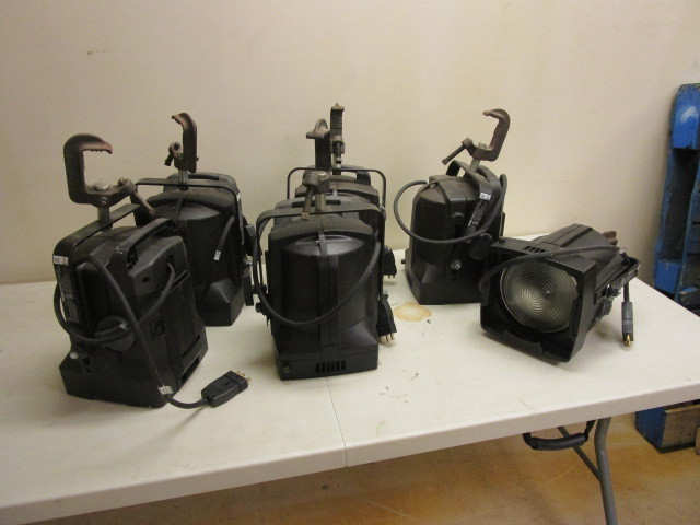 lot 404 image: ALTMAN AND CAPITOL 6 FERSNEL STAGE LIGHTS