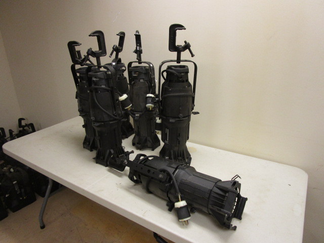 lot 411 image: ETC SOURCE FOUR ELLIPSOIDAL 19 DEGREE STAGE LIGHTS