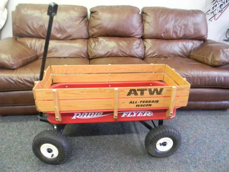 lot 21 image: AWESOME RADIO FLYER ATW - ALL TERRAIN WAGON GOOD TIRES STEEL & WOOD SIDES - NICE - FULL SIZE - SEE PICTURES