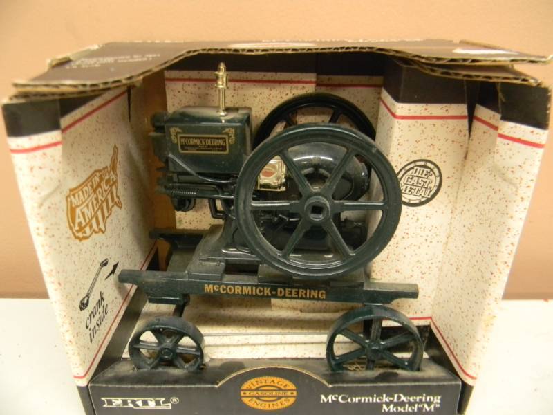 lot 90 image: Ertl McCormick-Deering Model M IH Die Cast 16 SCALE BLUE PRINT REPLICA - Metal Vintage Gasoline Engine - IN BOX - SEE PICTURES