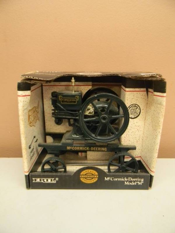 lot 91 image: Ertl McCormick-Deering Model M IH Die Cast 16 SCALE BLUE PRINT REPLICA - Metal Vintage Gasoline Engine - IN BOX - SEE PICTURES