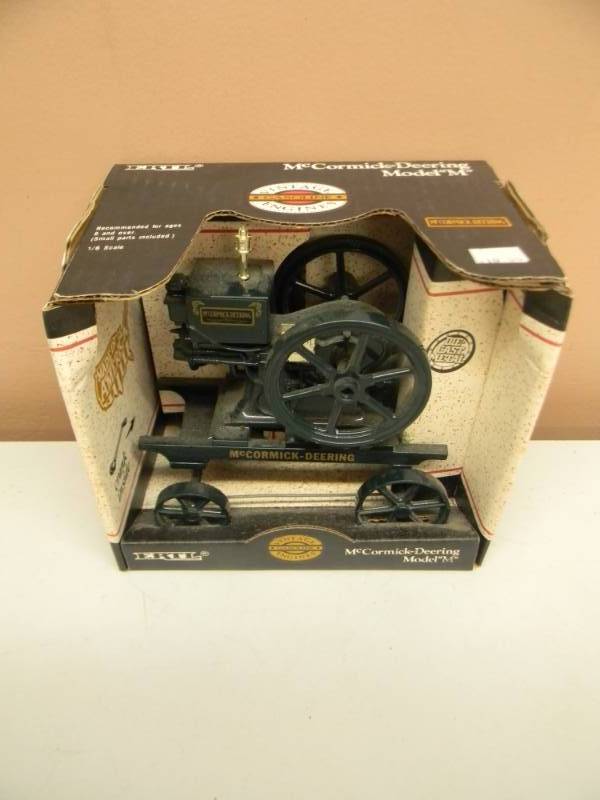 lot 92 image: Ertl McCormick-Deering Model M IH Die Cast 16 SCALE BLUE PRINT REPLICA - Metal Vintage Gasoline Engine - IN BOX - SEE PICTURES