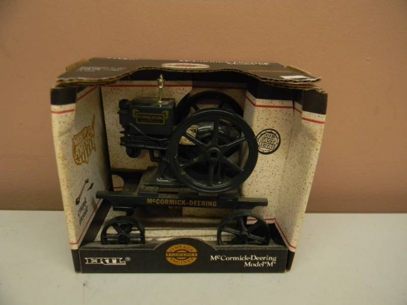 lot 93 image: Ertl McCormick-Deering Model M IH Die Cast 16 SCALE BLUE PRINT REPLICA - Metal Vintage Gasoline Engine - IN BOX - SEE PICTURES