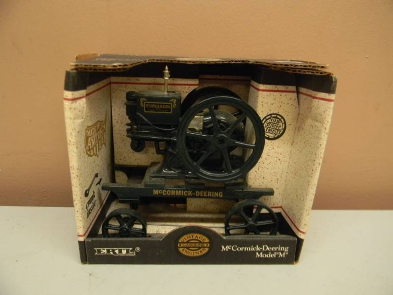 lot 94 image: Ertl McCormick-Deering Model M IH Die Cast 16 SCALE BLUE PRINT REPLICA - Metal Vintage Gasoline Engine - IN BOX - SEE PICTURES