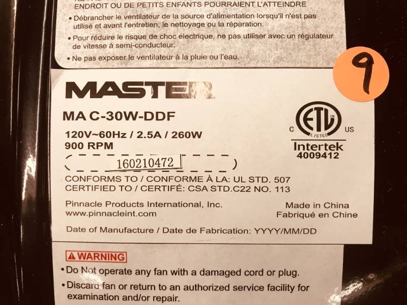 Master 30 Professional Heavy Duty High Velocity Barrel Floor Fan