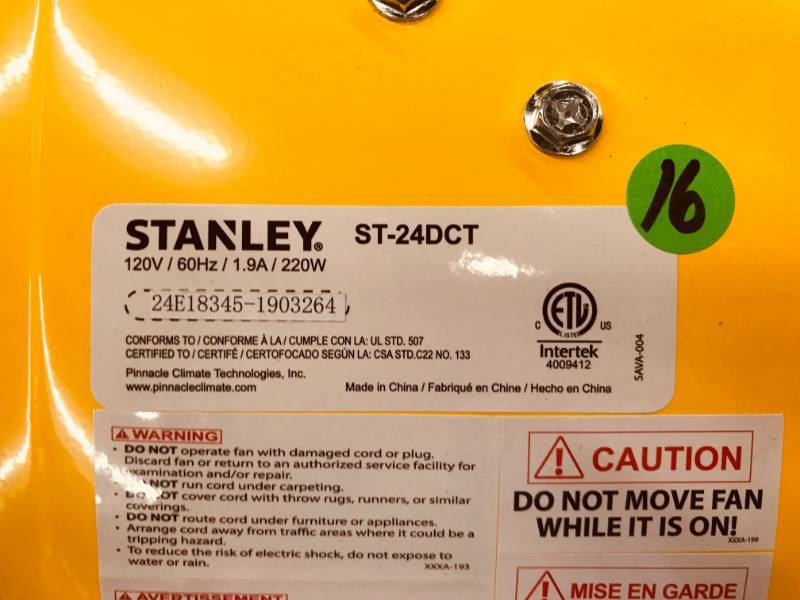 STANLEY 24 Direct Drive Cradle Drum Fan