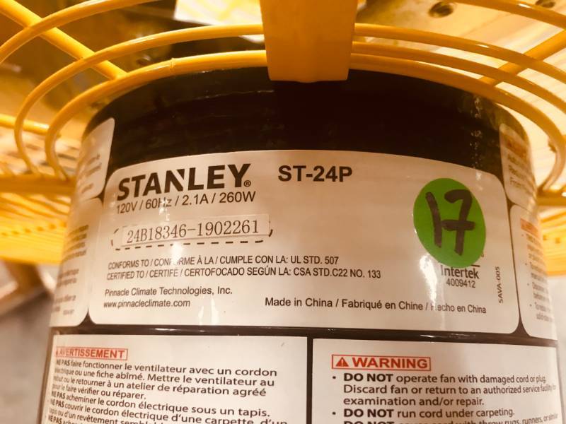 STANLEY 24 High Velocity Pedestal Fan