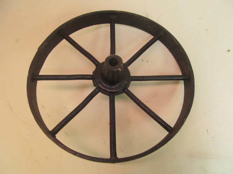 lot 28 image: Antique steel wheel- 14.5 diameter...