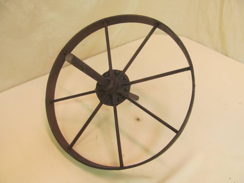lot 29 image: Antique steel wheel- 18 diameter...