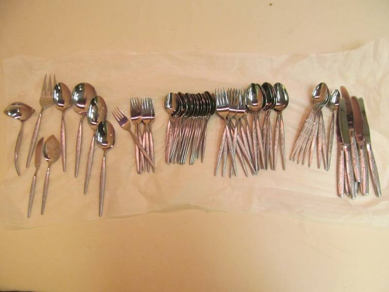 lot 40 image: Stainless flatware service for 8()...