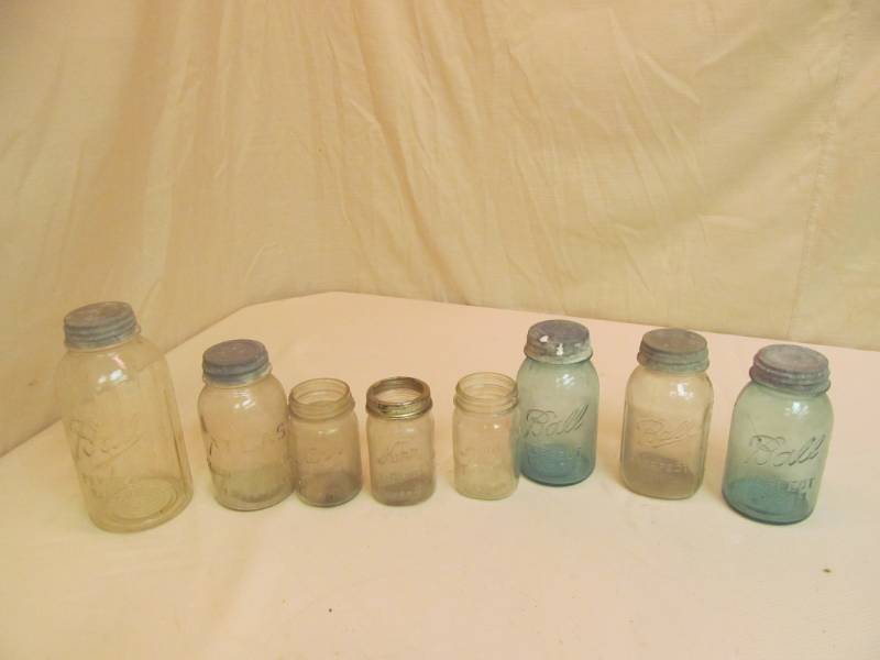lot 52 image: Vintage ball park mason jars...