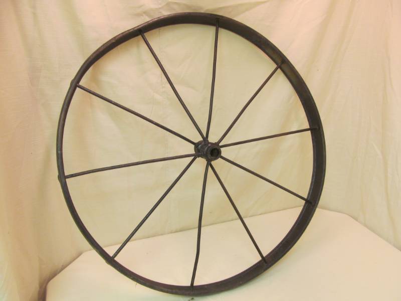 lot 66 image: Vintage steel wheel- 35 diameter...
