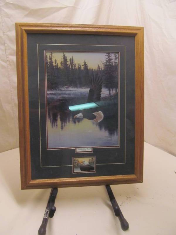 lot 164 image: Land of the Free wildlife print...