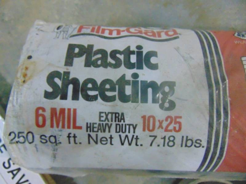 lot 75 image: 10 x 25 6 MIL Plastic Sheeting