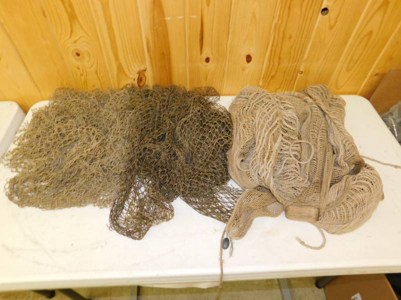 lot 35 image: Lot of 3 Vintage Fishing Nets