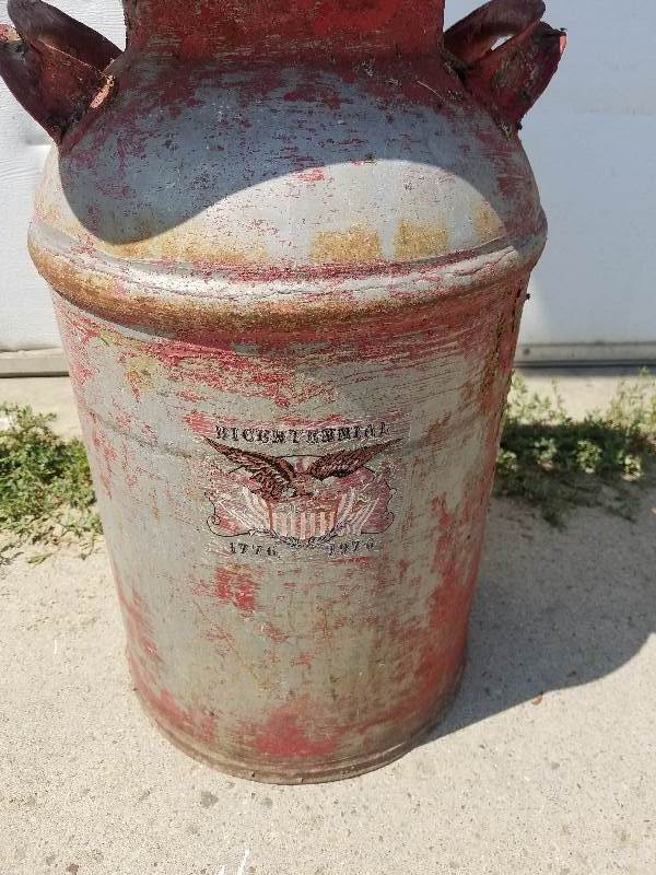 Milk Can With Tractor Seat