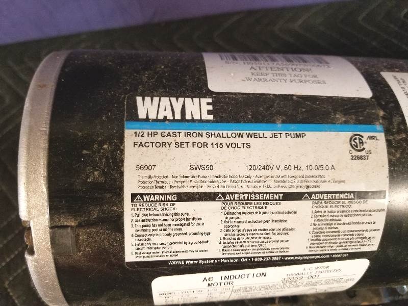 Wayne 12 HP Well Pump&nbsp
