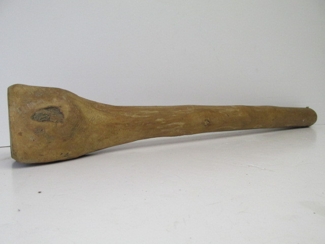 lot 45 image: Large Antique Primitive Carved Wooden Club or Pestle