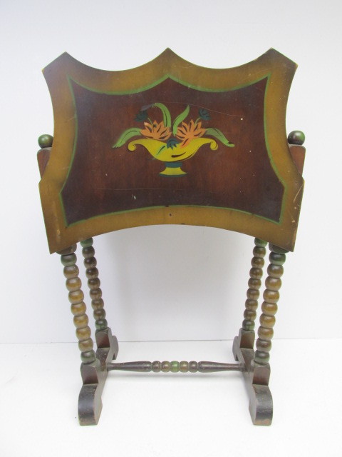 lot 59 image: Colorful Antique Magazine Rack Stand