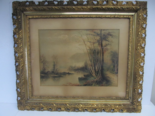 lot 69 image: Antique Framed 1890s J. HOOVER Framed Lithograph Print