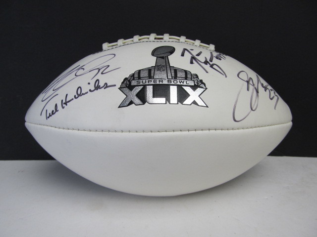 lot 72 image: Autographed SUPER BOWL XLIX Football
