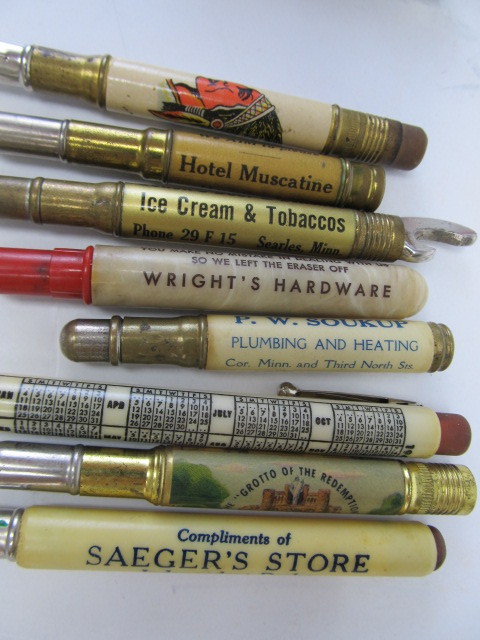 lot 81 image: LARGE Lot of Vintage Advertising Pens Pencils etc