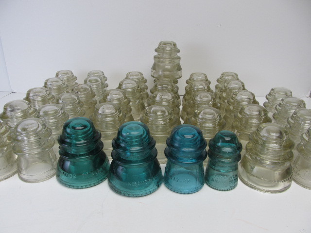 lot 82 image: Large Lot of Antique Glass Insulators