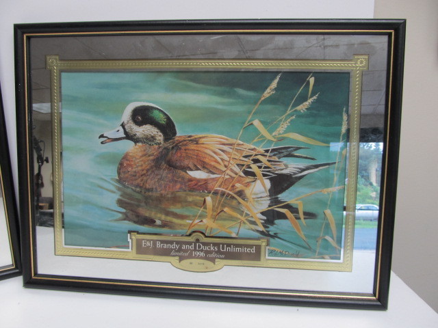 lot 90 image: 2  Ducks Unlimited E & J Brandy Advertising Mirrors