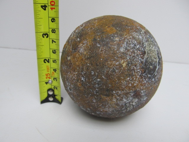 lot 94 image: Orig Antique 8lb Cannon Ball